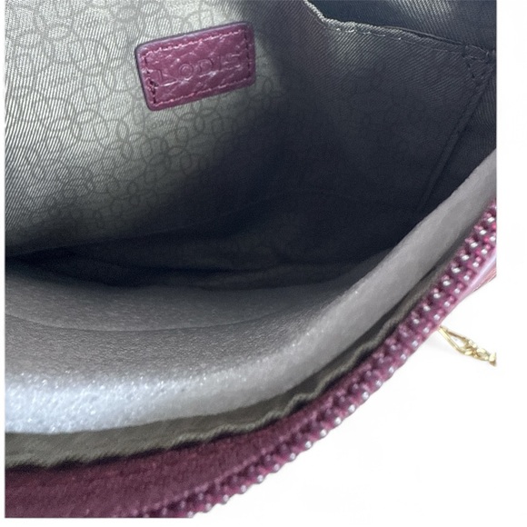 Lodis Burgundy Pebbled Leather Crossbody Bag Brand New - Picture 6 of 6